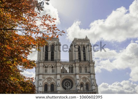 Similar – Notre Dame Kathedrale im Herbst