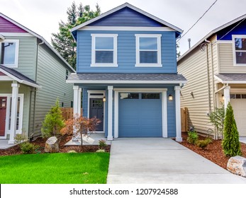 Exterior Of Small New Custom Home In Oregon