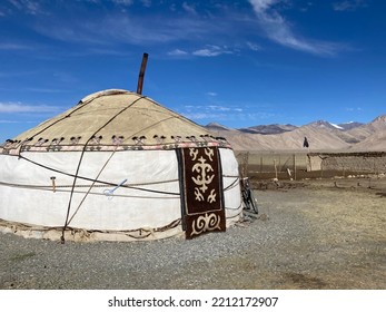 Exterior Of A Traditional Kyrgyz Yurt In Tajikistan