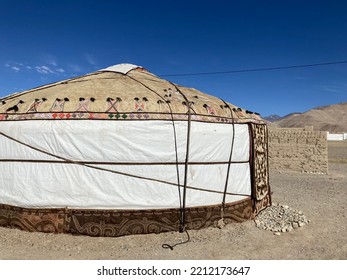 Exterior Of A Traditional Kyrgyz Yurt In Tajikistan