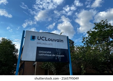 Exterior View Of The Catholic University Of Louvain Which  Is Belgium's Largest French-speaking University In Brussels, Belgium On June 9, 2022.