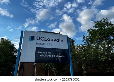 Exterior View Of The Catholic University Of Louvain Which  Is Belgium's Largest French-speaking University In Brussels, Belgium On June 9, 2022.