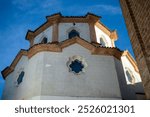 Exterior view of the dome of the tabernacle of the parish of Our Lady of the Assumption of Priego de Cordoba, Cordoba, Andalusia, Spain