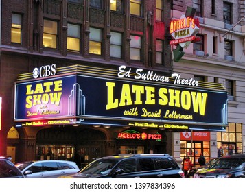 An Exterior View Of The Ed Sullivan Theater Hosting The David Letterman Show In Manhattan New York