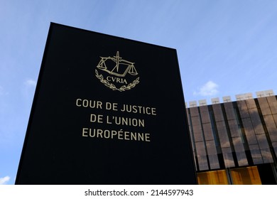 Exterior View Of The European Court Of Justice  In Luxembourg On April 7, 2021.