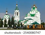 Exterior view of The Holy Trinity Church in Yoshkar-Ola, Russia.