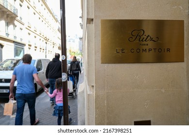 Exterior View Of The Luxury Hotel Ritz In Paris, France On April 23, 2022.