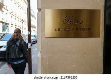 Exterior View Of The Luxury Hotel Ritz In Paris, France On April 23, 2022.