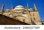 Exterior view of the magnificent Muhammed Ali mosque,built in Ottoman style and commissioned by Muhammad Ali Pasha in 1848 at the Citadel of Saladin in Islamic Cairo,Egypt