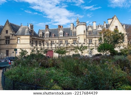 Exterior view of Museum of the Middle Ages Cluny from square Samuel Paty - Paris, France