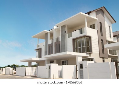 Exterior View Of A New Duplex House