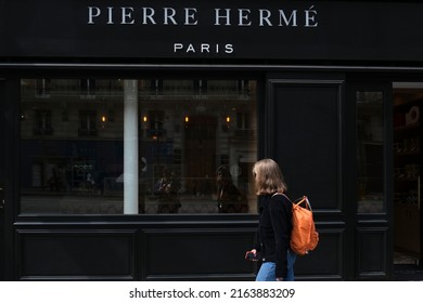 Exterior View Of Pastry Shop Of French Famous Pastry Chef Pierre Hermé In Central Paris Of France On April 23, 2022.