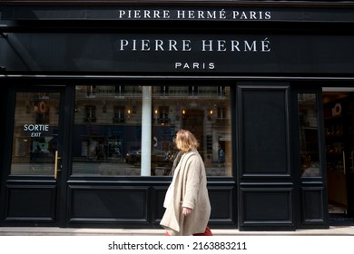 Exterior View Of Pastry Shop Of French Famous Pastry Chef Pierre Hermé In Central Paris Of France On April 23, 2022.