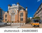 Exterior view of the Sofia Synagogue which is the largest Sephardic Synagogue in Europe. The project was by Austin architect Grunanger and it was sanctification in 1909