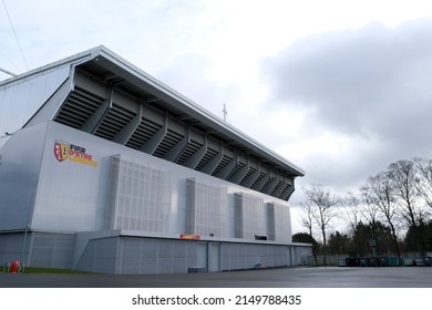 Exterior View Of The Stade Bollaert Delelis Which Is  The Main Football Stadium In Lens, France, That Was Built In 1933 And It Is The Home Of RC Lens On February 1, 2022.