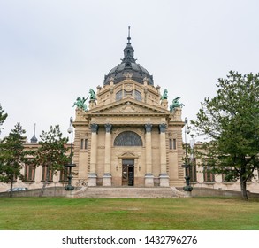 Exterior View Of The Széchenyi Thermal Bath At Budapest, Hungary