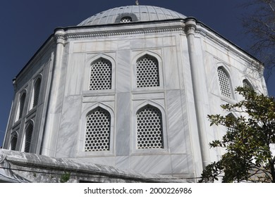 Exterior View Of The Tomb Of Sultan III. Mehmed Next To Hagia Sophia In  Istanbul, Turkey
