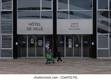 Exterior View Of Town Hall In Lens, France On February 1st, 2022.