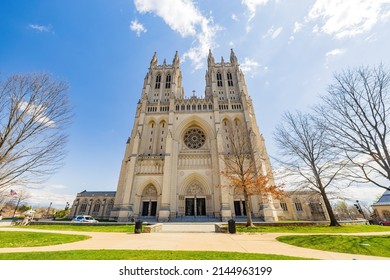 Exterior View Of The Washington National Cathedral At Washington DC