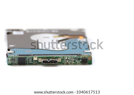 External hard disk crash isolated on white background