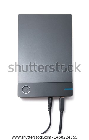 External hard drive casing for 2.5 and 3.5 inch for data storage and security isolated on white background.
