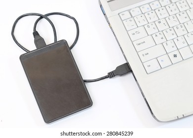 external hard-disk on a white background