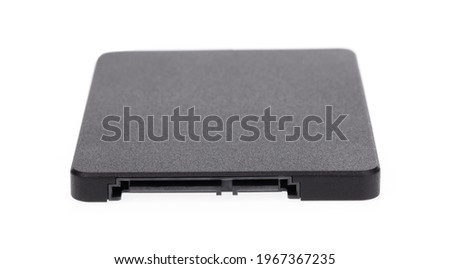 External harddisk SSD isolated on white background.