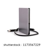 External Hdd drives 2.5 and 3.5 inch and flash drives on white isolated background