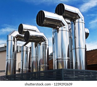 external metallic exhaust pipes