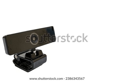 External webcam with high definition resolution for a desktop monitor.