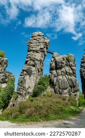 Externsteine Germany is a Sandstone Rockformation whose withered shapes have talked to the Mystic sides of Man ever since the Stone Ages.