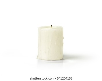 Extinguished Candle Isolated On White Background