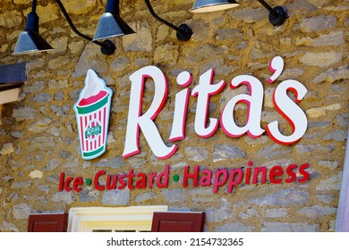 Exton, PA, USA - May 10, 2022: Rita's Italian Ice Is A Privately Owned Quick-service Restaurant Chain. There Are Over 500 Restaurants In 31 States, Most Located In The Mid-Atlantic.