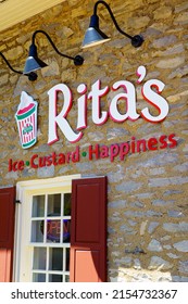 Exton, PA, USA - May 10, 2022: Rita's Italian Ice Is A Privately Owned Quick-service Restaurant Chain. There Are Over 500 Restaurants In 31 States, Most Located In The Mid-Atlantic.