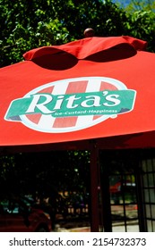 Exton, PA, USA - May 10, 2022: Rita's Italian Ice Is A Privately Owned Quick-service Restaurant Chain. There Are Over 500 Restaurants In 31 States, Most Located In The Mid-Atlantic.