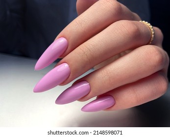 Extra Long Pink Nails Summer Manicure