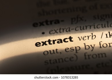 extract word in a dictionary. extract concept