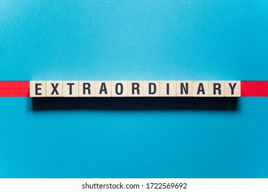 Extraordinary Word Concept On Cubes