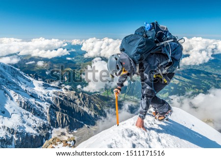 Similar – Image, Stock Photo Summit ascent Glacier