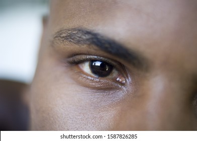 Extreme Close Up Of African Man's Eye