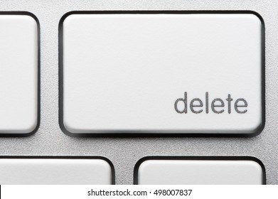 Extreme Close Up On Computer Keyboard Delete Key