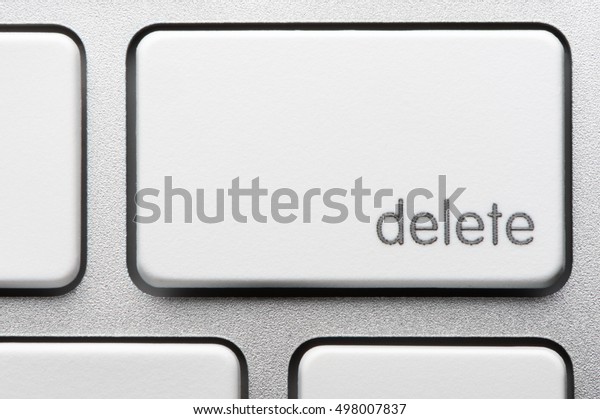 Extreme close up\
on computer keyboard Delete\
Key