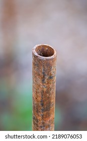 Extreme Close Up Shot Rusty Old Pipe