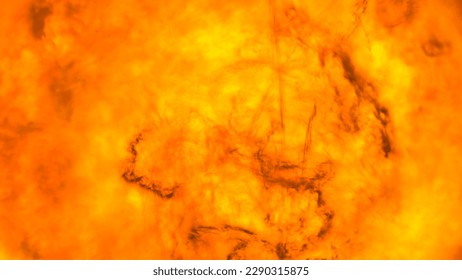 An extreme closeup picture of the surface of a star like our sun burning through nuclear fusion