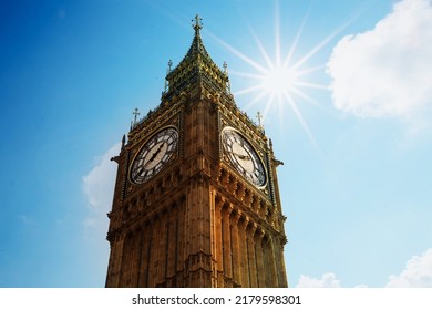 Extreme Heat In London Sun And Big Ben