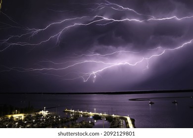 Extreme Lightning Over The Gold Coast, Australia 