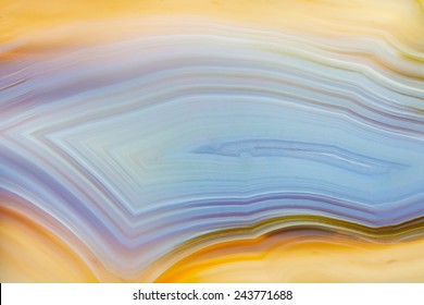 Extreme macro of blue and yellow agate mineral