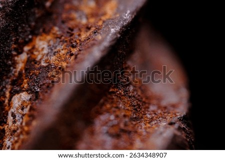 Extreme Macro Close up of Rusted Drill Bit