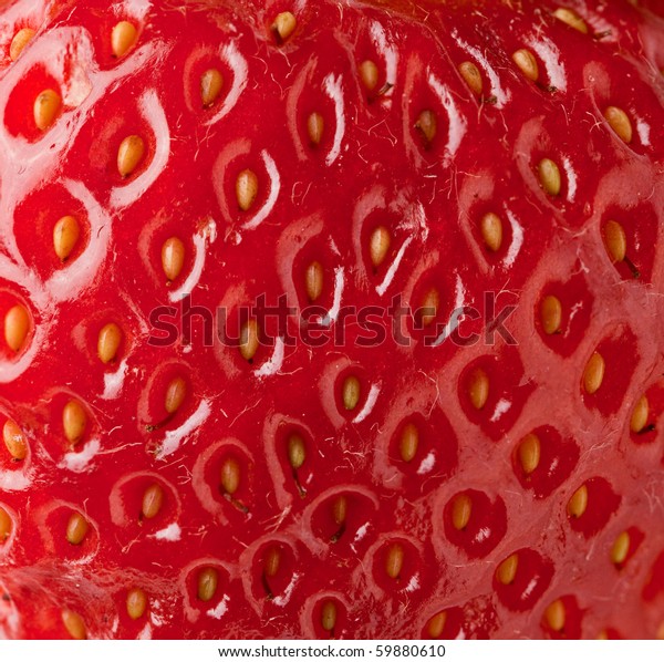 Extreme macro of strawberry texture - can be\
used as background