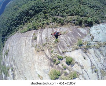 extreme paragliding point of view
